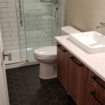 Custom bathrooms designed by the Pioneer Homes team for any RTM home.